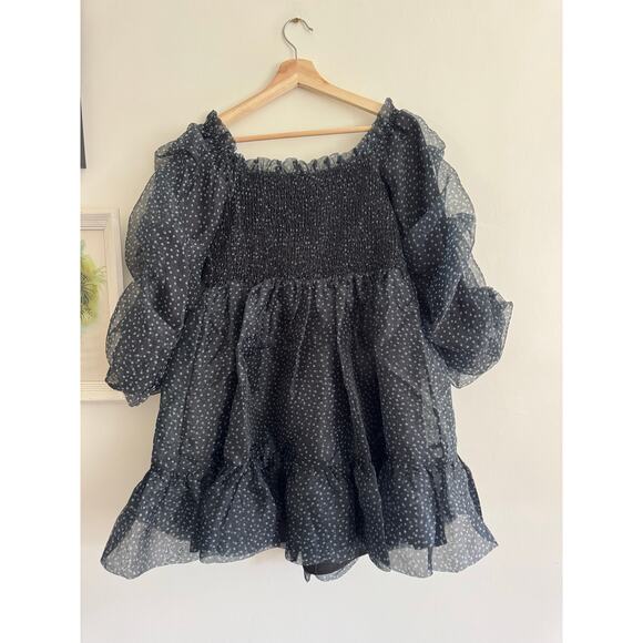 MARE MARE Tiered Strapless Mini Dress Size Large NWT - Picture 7 of 9